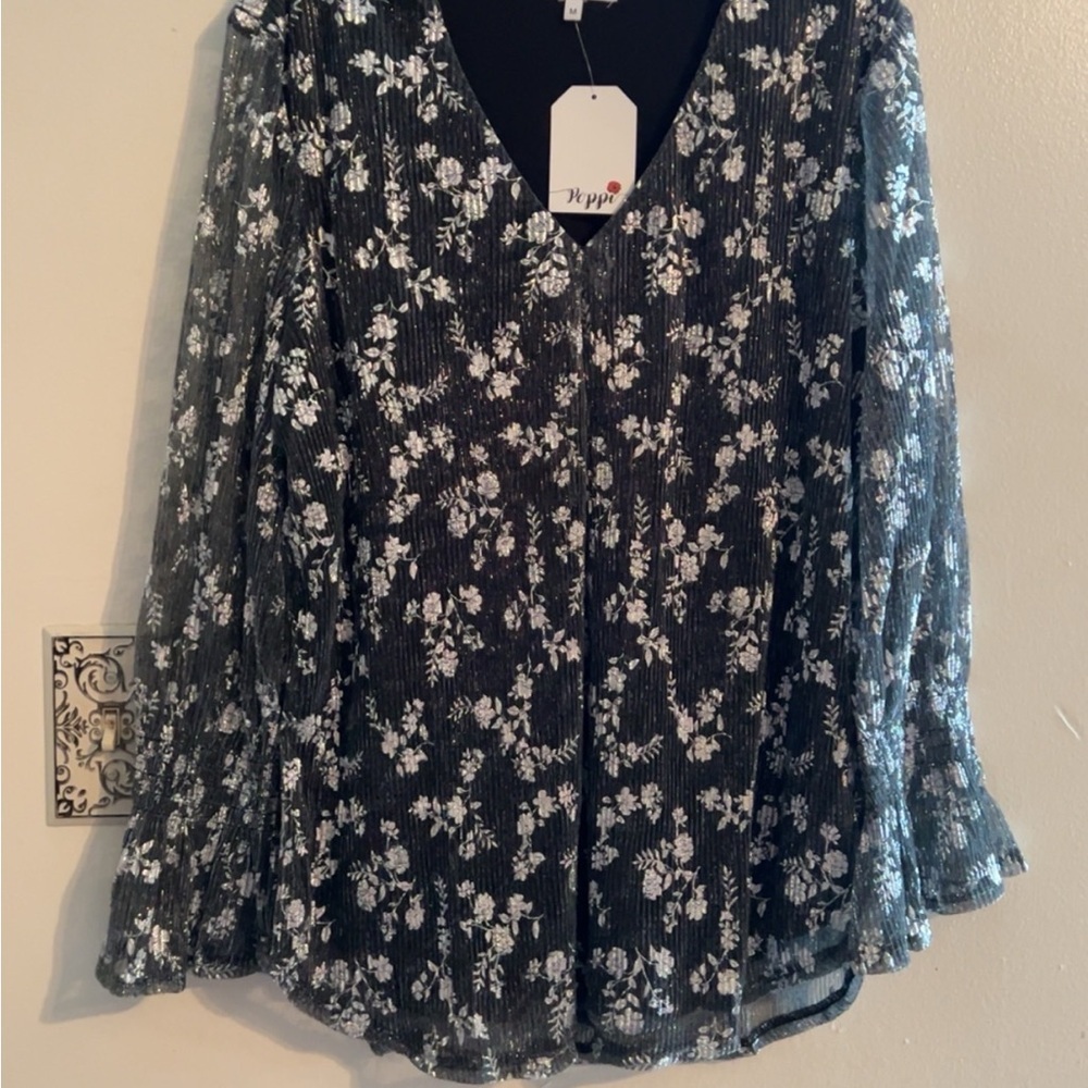 Poppi Ruffled White Long Sleeve Blouse